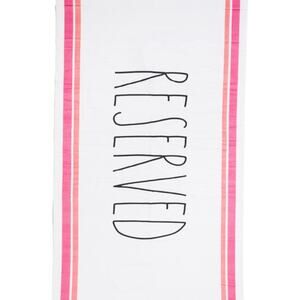 RAE DUNN RESERVED BEACH TOWEL - NWT - 100% COTTON - 36X68 IN